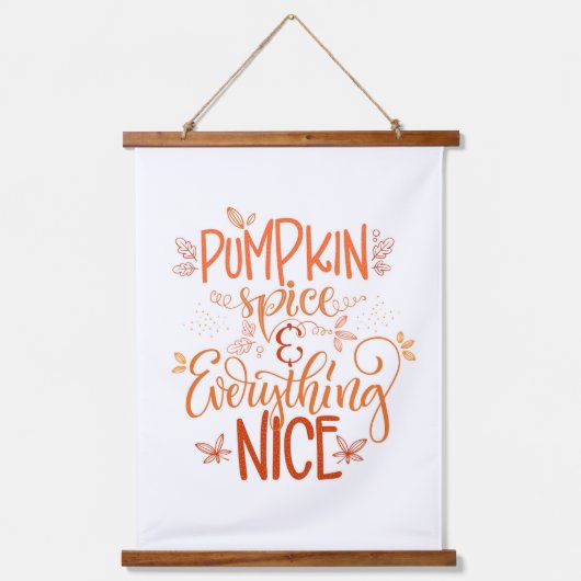 Kürbisgewürze & Alles Nizza Wandteppich Mit Holzrahmen (Vorderseite)
