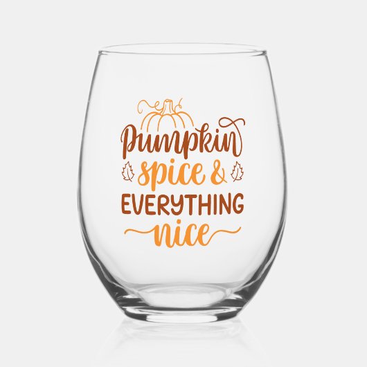 Kürbisgewürze & Alles Nizza Weinglas Ohne Stiel (Vorderseite)