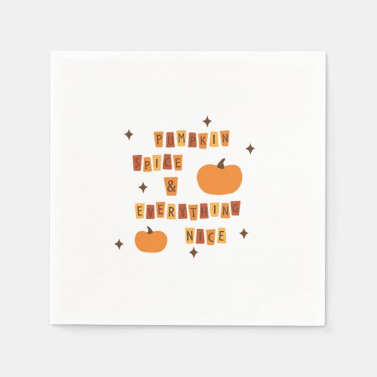 Kürbisgewürze & alles Nizza - Zitat Vibes Serviette (Vorderseite)