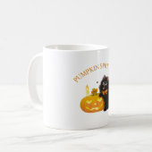 Kürbisgewürze, Halloween, Schwarze Katze, Kürbis Kaffeetasse (Vorderseite Links)