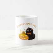 Kürbisgewürze, Halloween, Schwarze Katze, Kürbis Kaffeetasse (Mittel)
