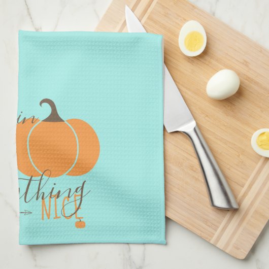 Kürbisgewürze Herbst- oder Halloween-Dekoration Geschirrtuch (Viertel Falte)