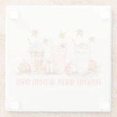 Kürbisgewürze Herbstgetränk-Zitat Glasuntersetzer (Rückseite)