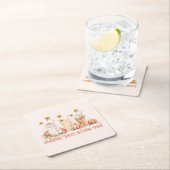 Kürbisgewürze Herbstgetränk-Zitat Rechteckiger Pappuntersetzer (Vor Ort)