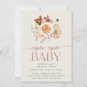 Kürbisgewürze in einer Babydusche Einladung (Vorderseite)