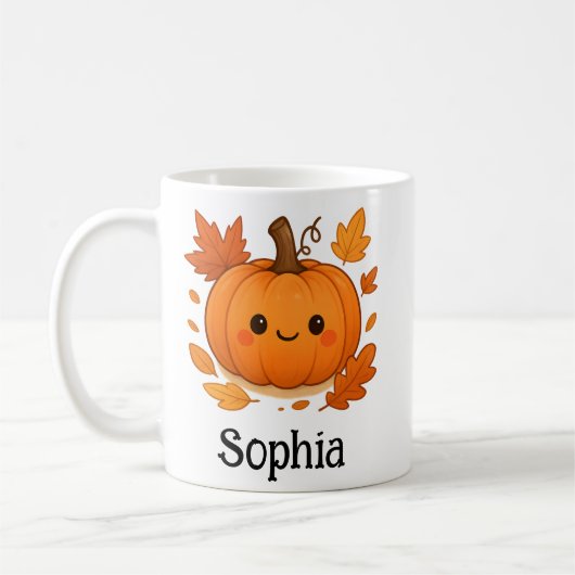 Kürbisgewürze Jahreszeit Personalisierter Name Gem Kaffeetasse (Links)