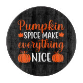 Kürbisgewürze machen alles zum schönen Schneidebre Schneidebrett (Vorderseite)