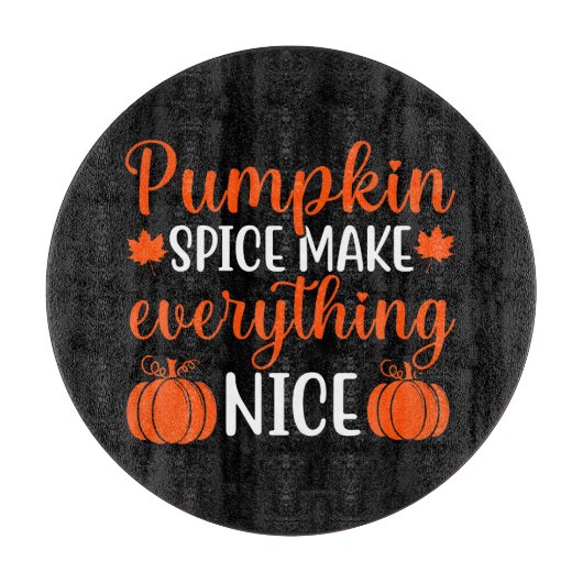 Kürbisgewürze machen alles zum schönen Schneidebre Schneidebrett (Vorderseite)