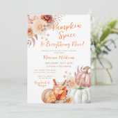 Kürbisgewürze und alles Gute an der Dusche Einladung (Stehend Vorderseite)