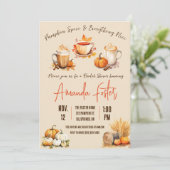 Kürbisgewürze und alles Gute, Brautparty Einladung (Stehend Vorderseite)