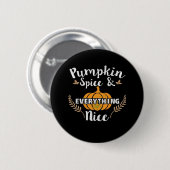 Kürbisgewürze und alles Gute Buchstaben Druckquali Button (Vorne & Hinten)