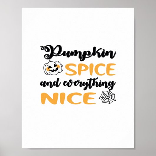 Kürbisgewürze und alles Gute für den Herbst Poster (Vorne)