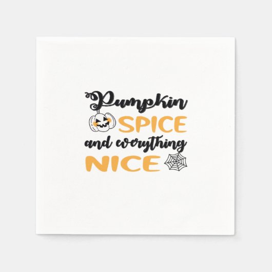 Kürbisgewürze und alles Gute für den Herbst Serviette (Vorderseite)