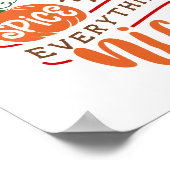 Kürbisgewürze und alles Gute für Typografie Poster (Ecke)