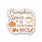 Kürbisgewürze und alles Gute Herbstdesign Aufkleber (Vorderseite)