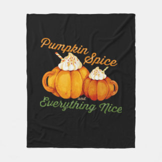 Kürbisgewürze und alles Gute Herbstdesign Fleecedecke