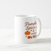 Kürbisgewürze und alles Gute Herbstdesign Kaffeetasse (VorderseiteRechts)