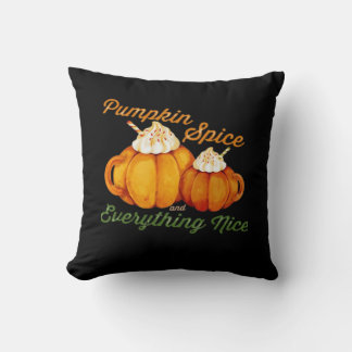 Kürbisgewürze und alles Gute Herbstdesign Kissen