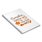 Kürbisgewürze und alles Gute Herbstdesign Notizblock (Rechte Seite)