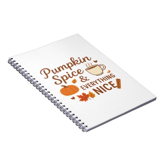 Kürbisgewürze und alles Gute Herbstdesign Notizblock (Rechte Seite)