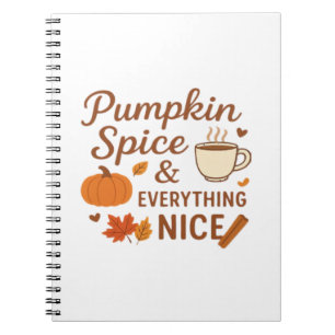 Kürbisgewürze und alles Gute Herbstdesign Notizblock