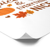 Kürbisgewürze und alles Gute Herbstdesign Poster (Ecke)