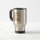Kürbisgewürze und alles Gute Herbstdesign Reisebecher (Vorderseite Links)