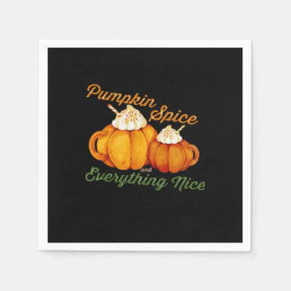 Kürbisgewürze und alles Gute Herbstdesign Serviette