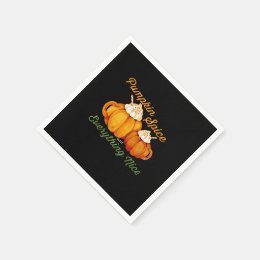 Kürbisgewürze und alles Gute Herbstdesign Serviette (Ecke)