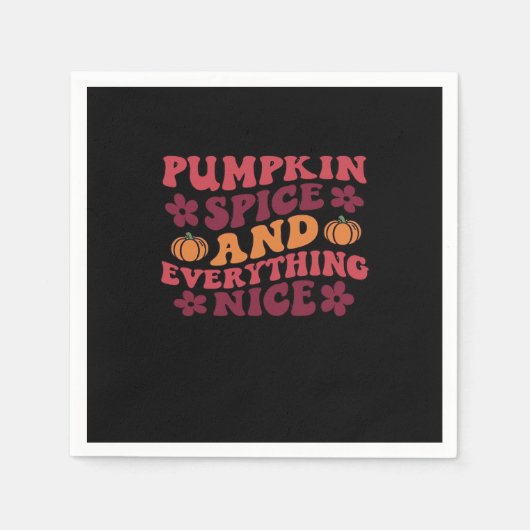 Kürbisgewürze und alles Gute (Licht) Serviette (Vorderseite)