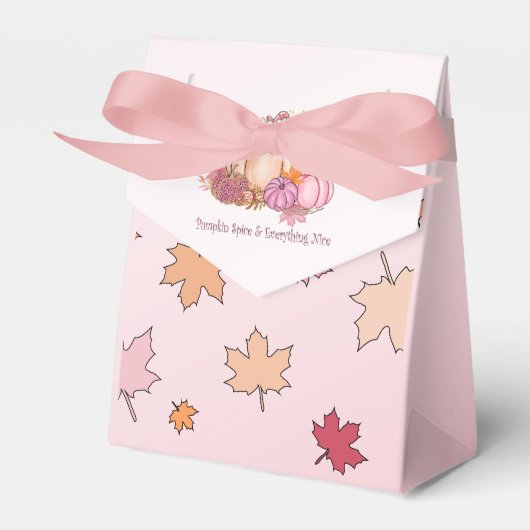 Kürbisgewürze und alles Gute Rosa Herbstlaube Geschenkschachtel (Vorderseite)