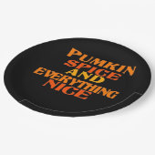 Kürbisgewürze und alles Gute zum Zitat Pappteller (Schrägansicht)