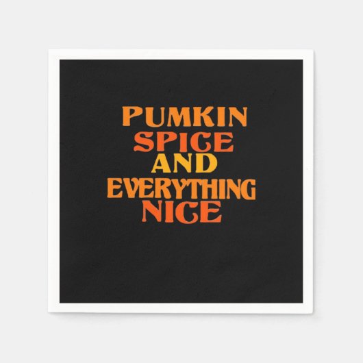 Kürbisgewürze und alles Gute zum Zitat Serviette (Vorderseite)