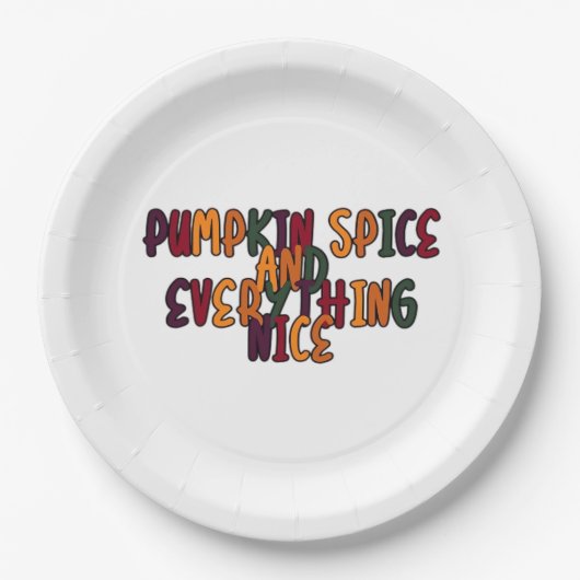 Kürbisgewürze und alles Nötige - Fantastisches Zit Pappteller (Vorderseite)