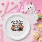 Kürbisgewürze und alles Nötige - virales Zitat Pappteller (Party)