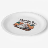 Kürbisgewürze und alles Nötige - virales Zitat Pappteller (Schrägansicht)