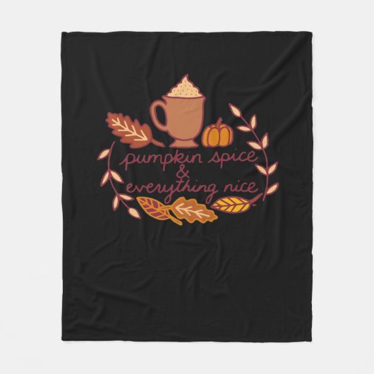 Kürbisgewürze und alles, was ein netter PSL-Kaffee Fleecedecke (Vorderseite)