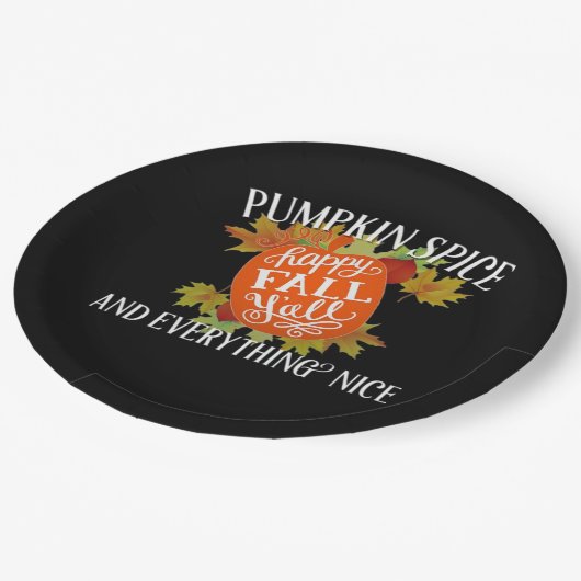 Kürbisgewürze und alles, was Nice Fall Classic Pappteller (Schrägansicht)