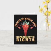 Kürbisgewürze und Reproduktionsrechte fallen Femin Karte (Gelbe Blume)