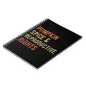 Kürbisgewürze und Reproduktionsrechte I Notizblock (Linke Seite)