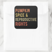 Kürbisgewürze und Reproduktionsrechte I Quadratischer Aufkleber (Tasche)