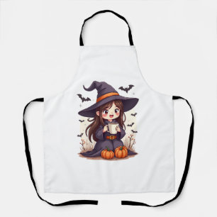 Kürbisgewürzhexe - Niedliches Halloween-Coffee-Shi Schürze