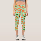 Kürbisgewürzkaffee, grün capri leggings (Vorderseite)