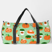 Kürbisgewürzkaffee, grün duffle bag (Rückseite)