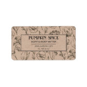 Kürbisgewürzmarken für Butter Adressaufkleber (Vorne)