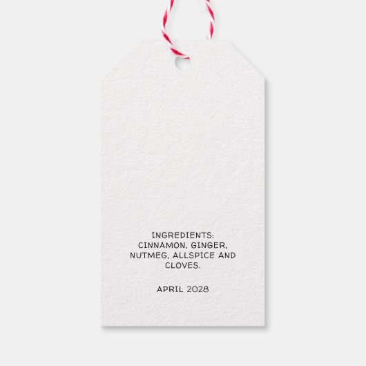 Kürbisgewürzmischung Geschenkanhänger (Rückseite)