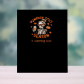 Kürbisgewürzsaison kommt bald Halloween Fal Acrylschild (Neutral)