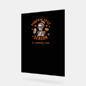 Kürbisgewürzsaison kommt bald Halloween Fal Acrylschild (Winkel)