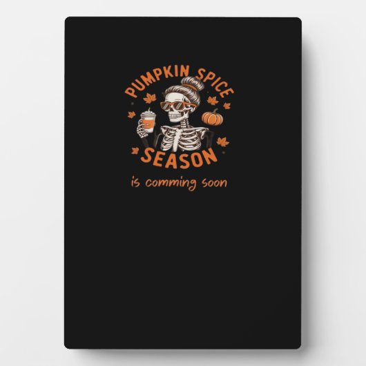 Kürbisgewürzsaison kommt bald Halloween Fal Fotoplatte (Vorderseite)