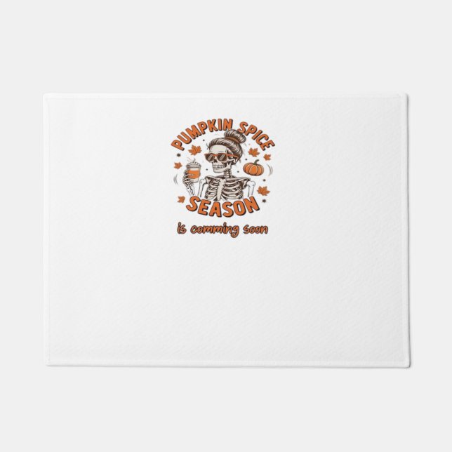 Kürbisgewürzsaison kommt bald Halloween Fal Fußmatte (Vorderseite)